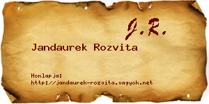 Jandaurek Rozvita névjegykártya